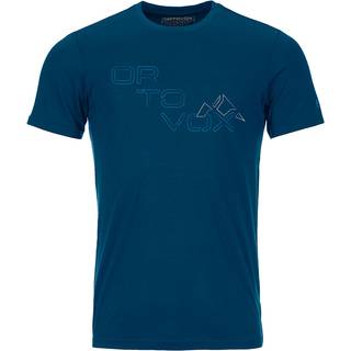 Ortovox 185 Merino Tangram Logo Merino-shirt Herrer størrelse S farve blue