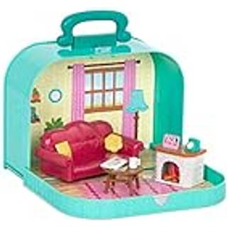 Lil Woodzeez Rejsestue Legetøjsæt - Kompakt Rejsetaske med Dukkehusmøbler og Tilbehør til Leg og Fantasi