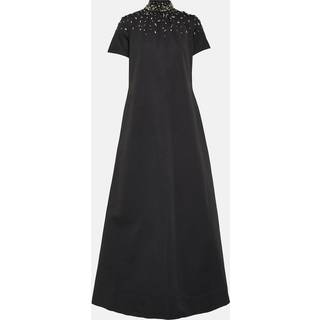 Staud Embellished cotton-blend maxi dress - black - XS