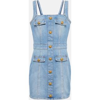 Balmain Embellished denim minidress - blue - XS