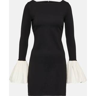 Staud Hawthorne taffeta-trimmed minidress - black - XL