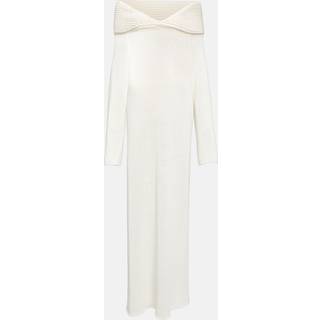 Khaite Cyra knitted cotton-blend maxi dress - white - XL
