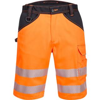 PW3 Hi-Vis Shorts - Orange/Sort (Størrelse: 42)