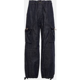Brunello Cucinelli Mid-rise cargo jeans - blue - M