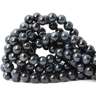 Chaviansk 35 pcs 10 mm Natural Blue Tiger Eye Gemstone Round Loose perler til smykker, der fremstiller DIY -fund 1 Strand 15 """"
