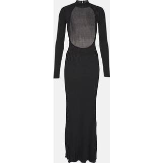 Staud Palmira ribbed-knit maxi dress - black - XL