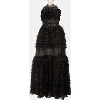 Staud Florian tiered ruffled organza gown - black - XS