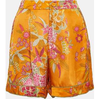 Poupette St Barth Isabelle floral high-rise shorts - orange - S