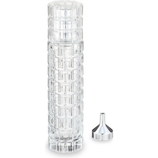 Viski True Martini Sprayflaske: 30 ml glas-sprayflaske til vermouth og bitters, rustfrit stål-mister, inkl. tragt