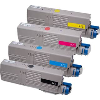 Sæt med 4x kompatibel toner til Oki ES5432 ES5432dn ES5442 ES5442dn ES5463 ES5463mfp ES5473 ES5473mf