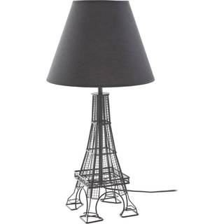 Lindby Croia bordlampe, sort, metal, Ø 28 cm, E27