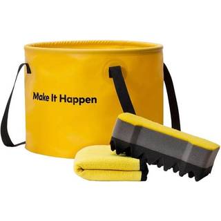 HOTO Car wash accessories set QWOGJ002 (PVC folding bucket car sponge and towel)