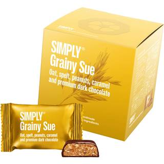 SIMPLY ®-Simply® Grainy Sue - Gaveæske med 9 bites | Havre, spelt, karamel, peanuts og premium mørk chokolade