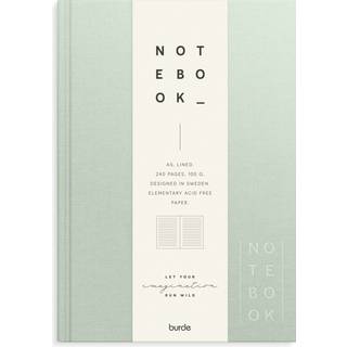 Mayland notebook Textile A5 linieret lys grøn