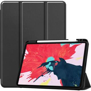 iPad Air 10.9-11" (2025-2020) / Pro 11" (2022-2018) Tri-fold Læder Cover m. Stander & Wake-Up - Sort