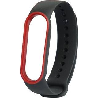 Elastisk rem til Xiaomi Mi Band 5 Sort & Rød