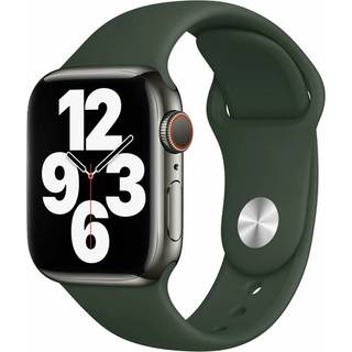 Lippa Apple Watch silikonerem 42/44/45/49, Mørkegrøn