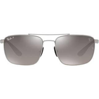 Ray - Ban Mand RB3715M F0845J Solbriller Stål Grå Sølv Firkantet Polariseret