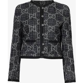 Gucci GG single-breasted wool-blend tweed jacket - multicoloured - XS