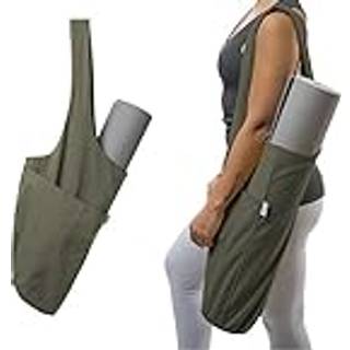 Yogiii Yoga Mat Bag | Den originale yogiiitote yoga taske | Slynge yoga -tote m/stor sidelomme og lynl?slomme | Yoga Mat Carrier passer til de fl