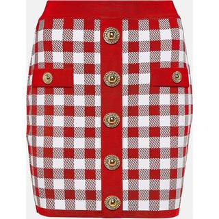 Balmain Gingham knit miniskirt - multicoloured - XS
