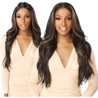 Sensationnel What Lace 13x6 Wigs - Braelyn Synthetic Wig Cloud 9 med forudspillet hårgrænse - Whatlace Braelyn (1B OffBlack)