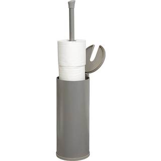 Zenna Home Easy Access toiletpapirholder med låg Rustproof børstet nikkel - toiletpapirholder holder 3 ruller moderne toiletpapiropbevaring og væ