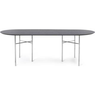 Mingle Table Top - Oval - Black Veneer - L: 220 x W: 90 x H: 2,5 cm
