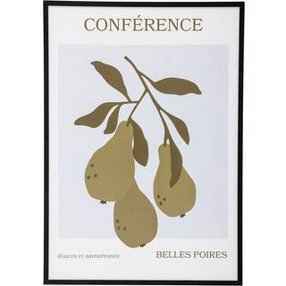 Bloomingville Poire plakat med ramme 52x72 cm Poire-black pine