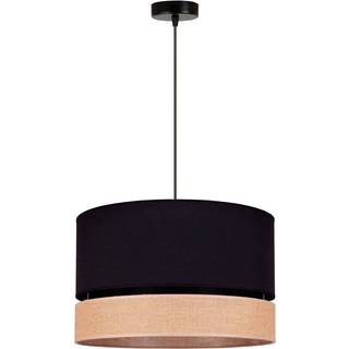 Euluna Levo hængelampe, Ø 40 cm, jute/sort