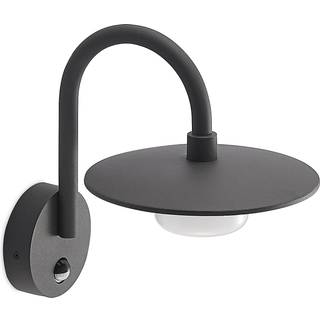 Lucande udendørs væglampe Zamalino, 31 cm, antracit, sensor