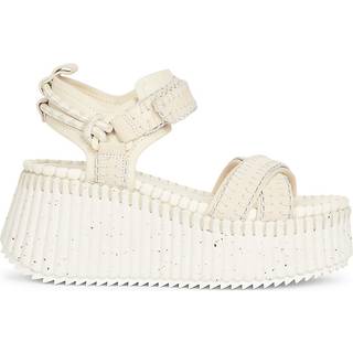 ChloÃ© Nama leather sandals - white - EU 36