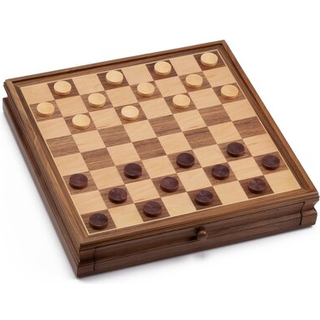 GSE Games & Sports Expert 15 """" Stor tr? 2-i-1 skak og Checkers Board Game Combo Set med skuffe Board Games Chess Checker Set til b?rn og voksne