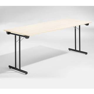 Dinner Style klapbord 180x80cm birk med sort stel