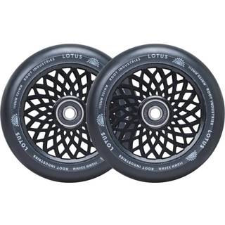 Root Lotus Hjul Til Løbehjul 2-Pak (110mm - Black/Black)