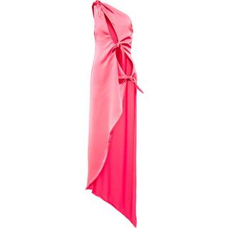 The Attico Cutout satin maxi dress - pink - XS