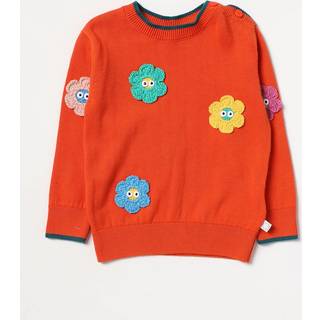 Stella McCartney Kids Baby floral-appliquÃ© cotton sweater - red - M 9