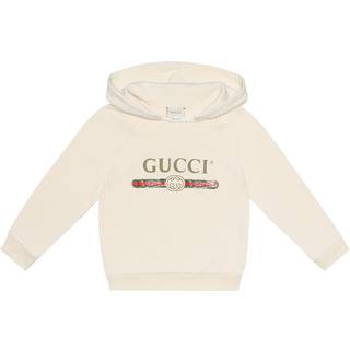 Gucci Kids Logo cotton hoodie - white - Y 10