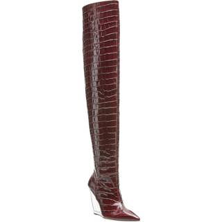 Stuart Weitzman Lucite 100 Wedge Boot - Woman  Plum 36