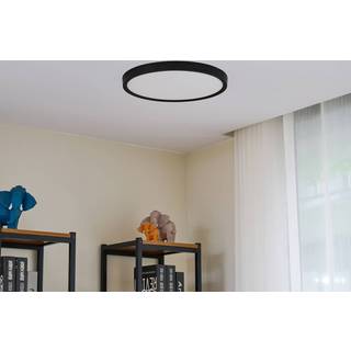 Lindby Smart LED loftlampe Pravin, Ø 40 cm, CCT, sort