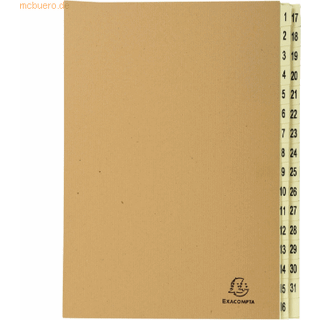 Exacompta Sorteringsmappe, 1-31, brun
