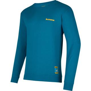 La Sportiva Men's Climbing On The Moon Sweatshirt Turchese/Giallo, XL