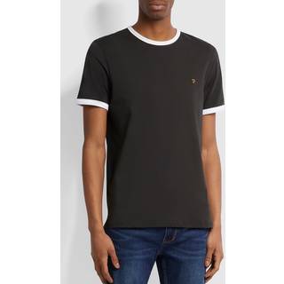 Farah Vintage Groves Ringer T Shirt Black