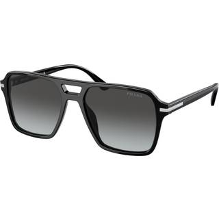 Prada Mand PR 20YS 1AB06T Solbriller Acetat Sort Grå Pilot Normal Skygge