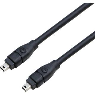 Eletra IEEE 1394A 4P M 1M kabel, sort ➞ På lager - klar til levering