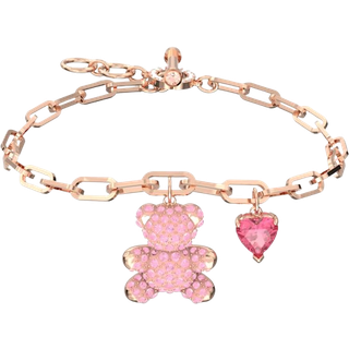 Teddy Armband, Bär, Rosa, Roségold-Legierungsschicht