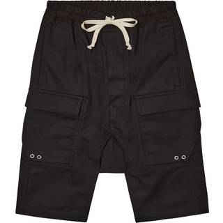 Rick Owens Kids Pods cotton-blend cargo Bermuda shorts - black - Y 10