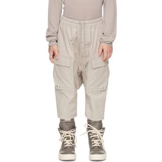 Rick Owens Kids Pods cotton cargo Bermuda shorts - beige - Y 12