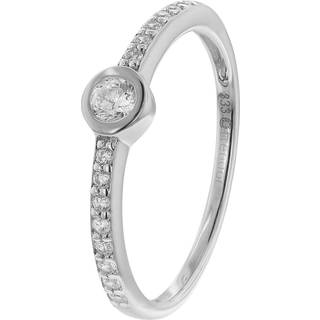 trendor 41326 Ring für Damen Weißgold 333 mit Zirkonia