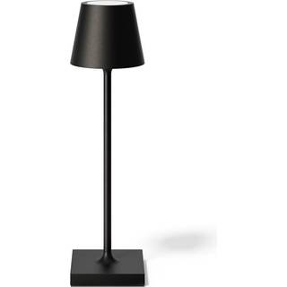 Nuindie pocket LED genopladelig bordlampe, sort, IP54, dæmpbar